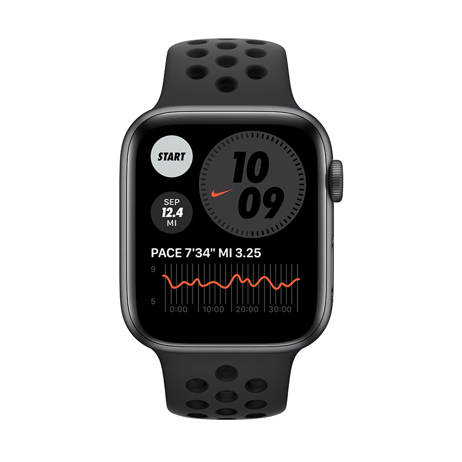 Apple Watch 6 44mm Nike edition Space Gray Aluminum Case with Sport Band - Black-2