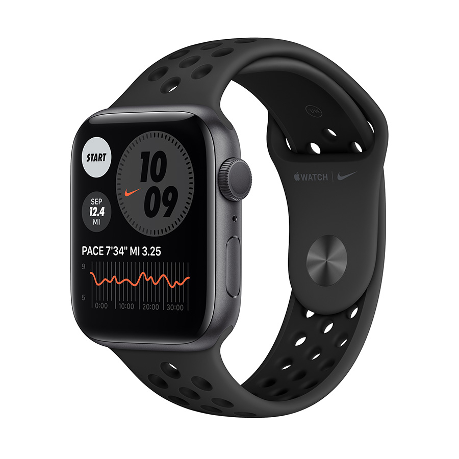 Apple Watch 6 44mm Nike edition Space Gray Aluminum Case with Sport Band - Black