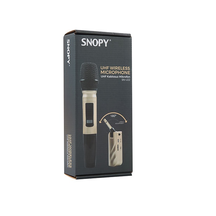 Bežični UHF mikrofon Snopy SN-U22 Crno (3)