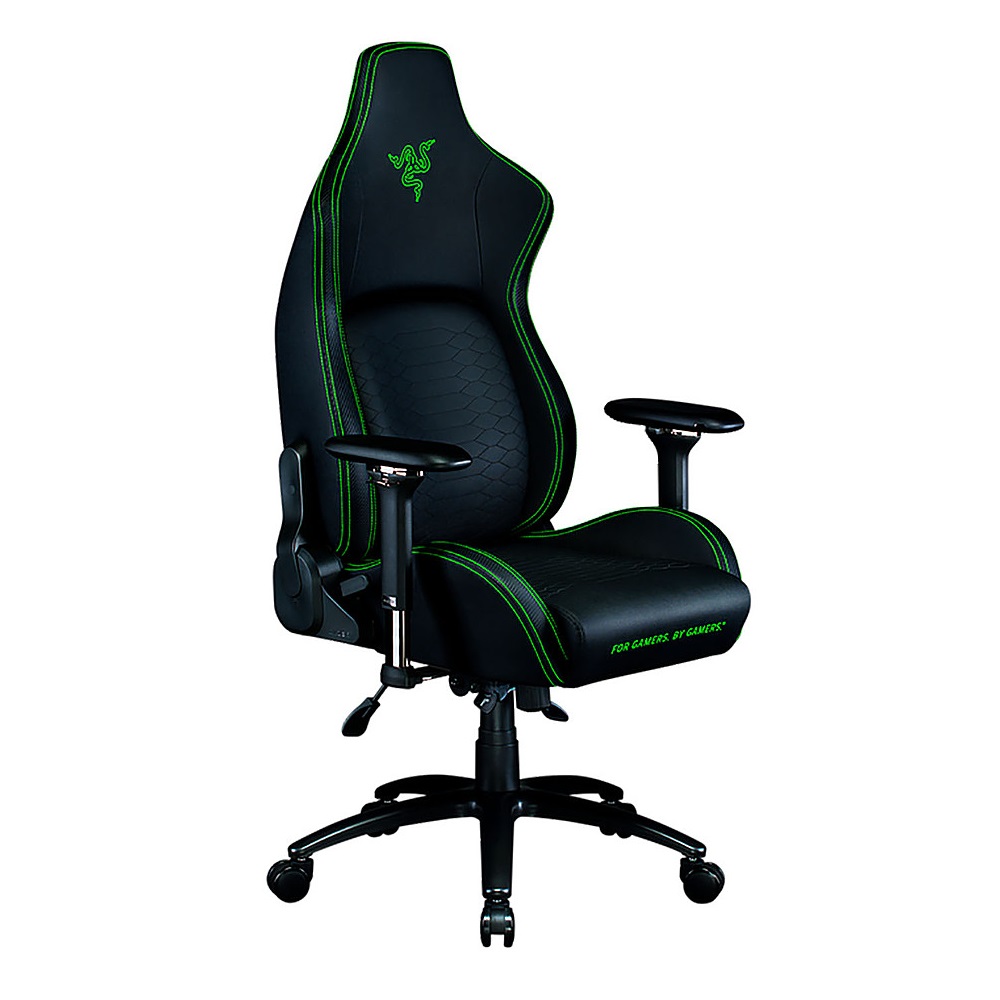 Razer - Iskur Gaming Chair with Built-in Lumbar Support - BlackGreen (1)