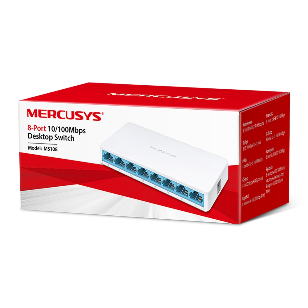 SWITCH 8 portni 10-100 Mercusys MS108