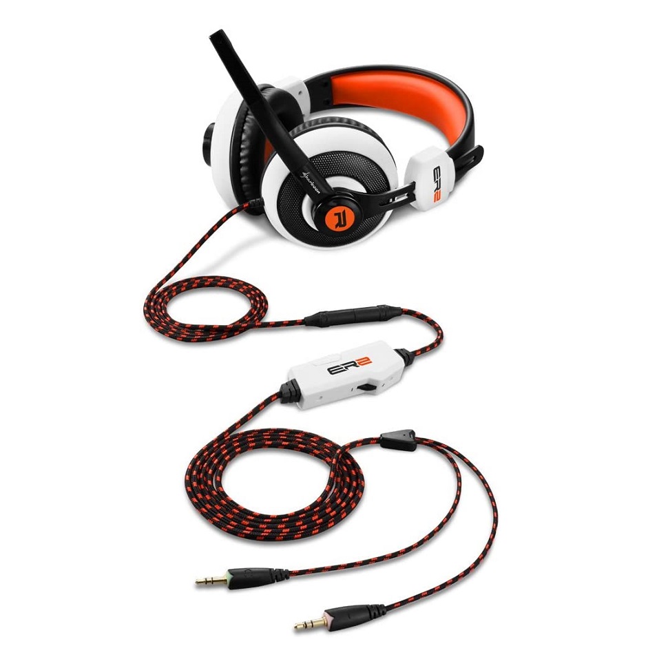 Slušalice sa mikrofonom SHARKOON gaming RUSH ER2 white, stereo, 2x 3,5mm (2)